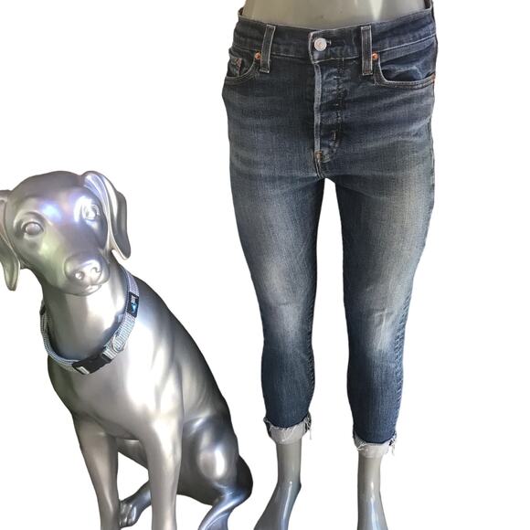 Levi's Wedgie Skinny High Rise Button Fly Jeans Women's Size 28 - Picture 1 of 8